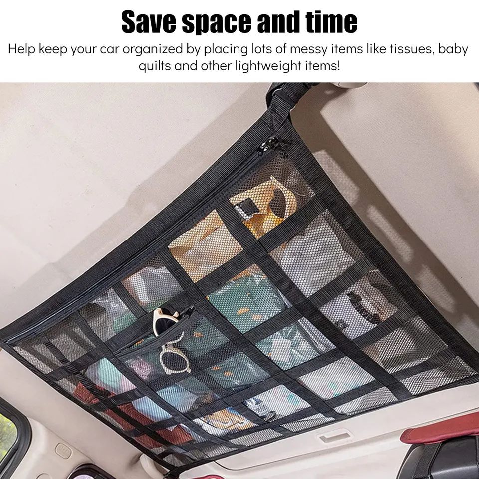 New Car Ceiling Cargo Net Storage Strong Load-Bearing Mesh Car