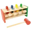 Baby Wooden Hammer Toys with Mallet Colorful Smile Face Pegs Game Hammering Bench Hammer Pounding for Children Kid Education Toy 1