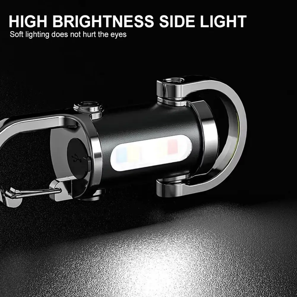 Waterproof Rechargeable Keychain Flashlight for Hiking and Emergency