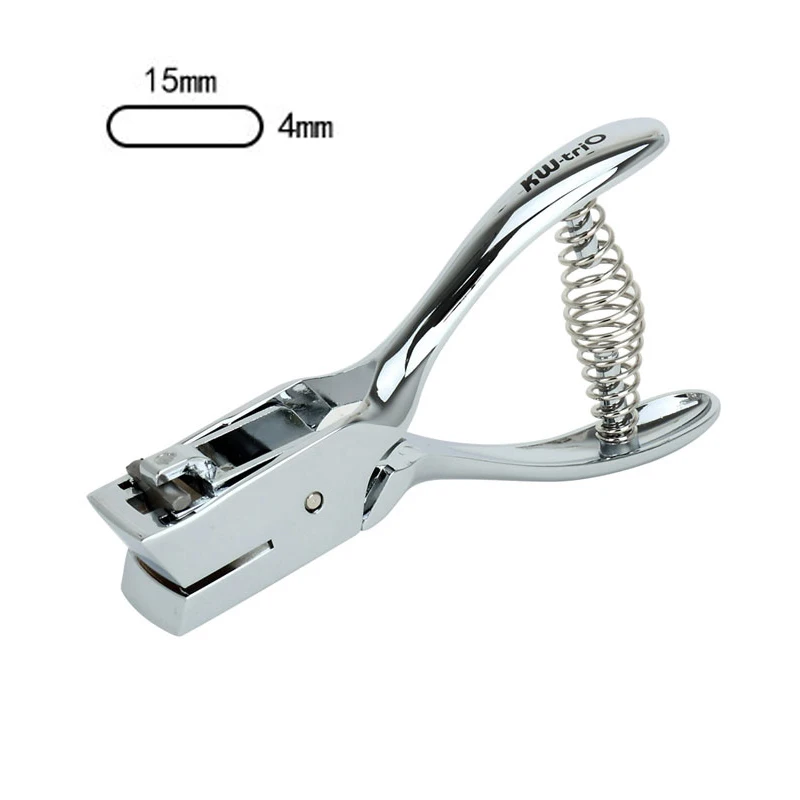 Metal Slot Hole Punch Ring Oval Paper Cutter Handheld Hole Puncher