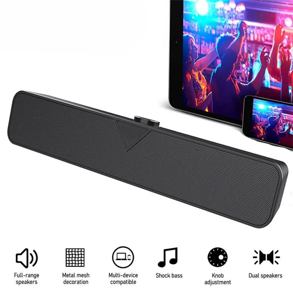 L102 TV Sound Bar Wired And Wireless Bluetooth Home Surround SoundBar For PC Theater TV Speaker - ANKUX Tech Co., Ltd