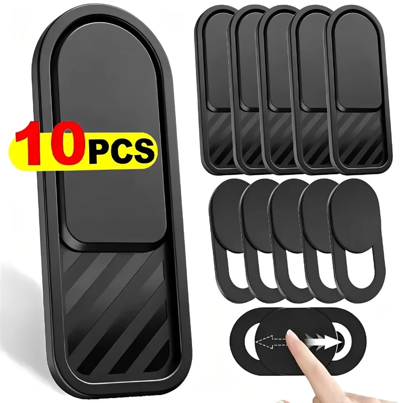 Universal Privacy Webcam Cover for Laptops, Tablets, and Smartphones - Set of 1/5/10