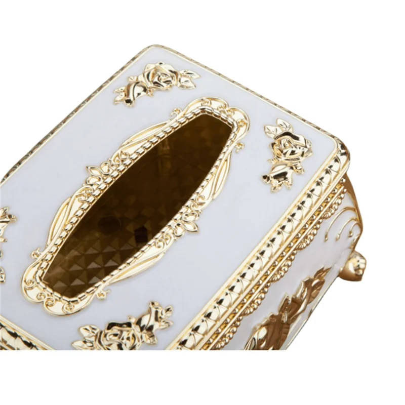 1 Stück Gold Aufbewahrung Taschentuch Box nordischen Stil leichte Luxus vergoldete dekorative Aufbewahrung sbox geeignet für Wohnzimmer/Bad Schränke – Detail 6