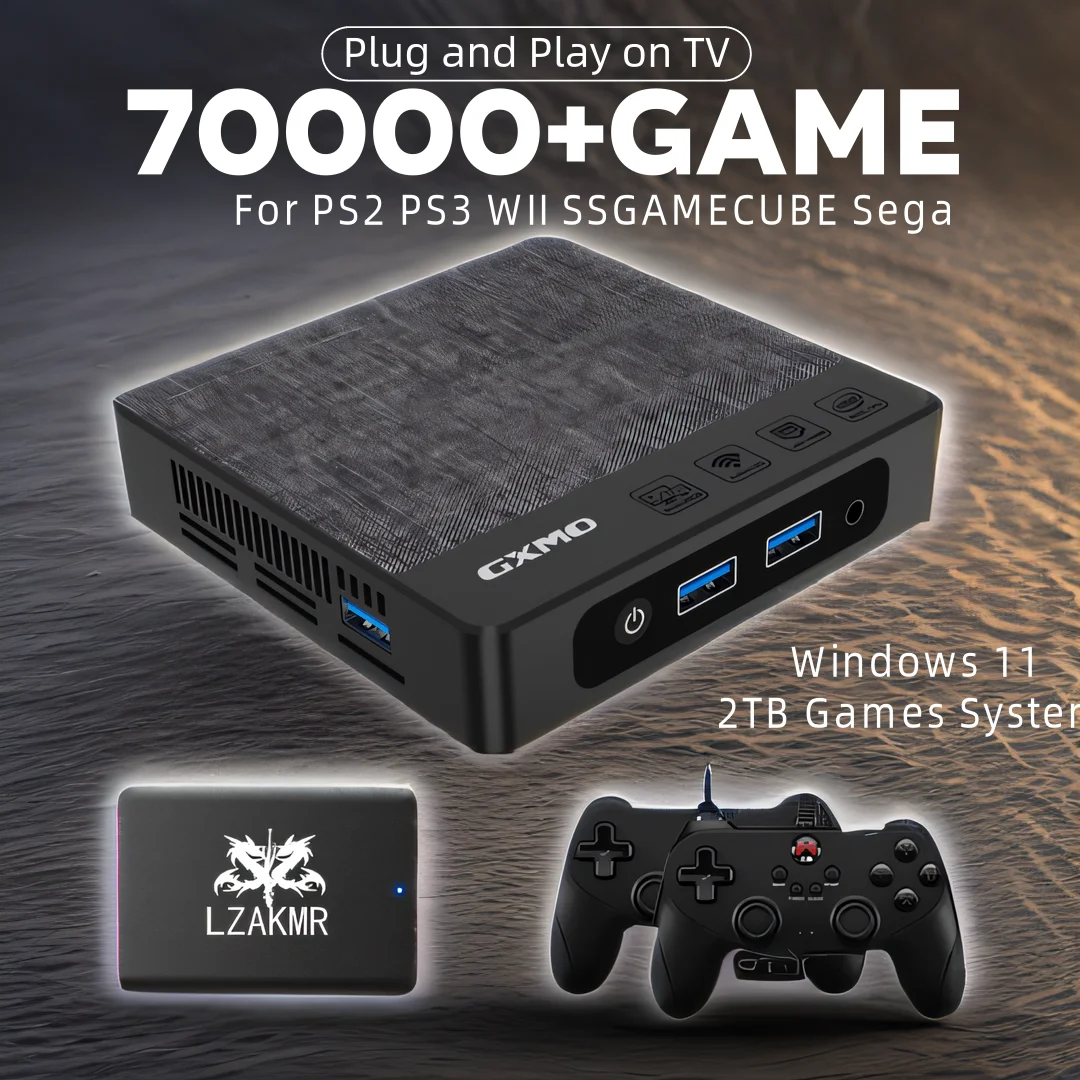 

NEW Get Your Game On the Ultimate 6G+64G Windows 11 2TB Game System Gaming Console 70000+ Games For PS2 PS3 WII SS GAMECUBE Sega