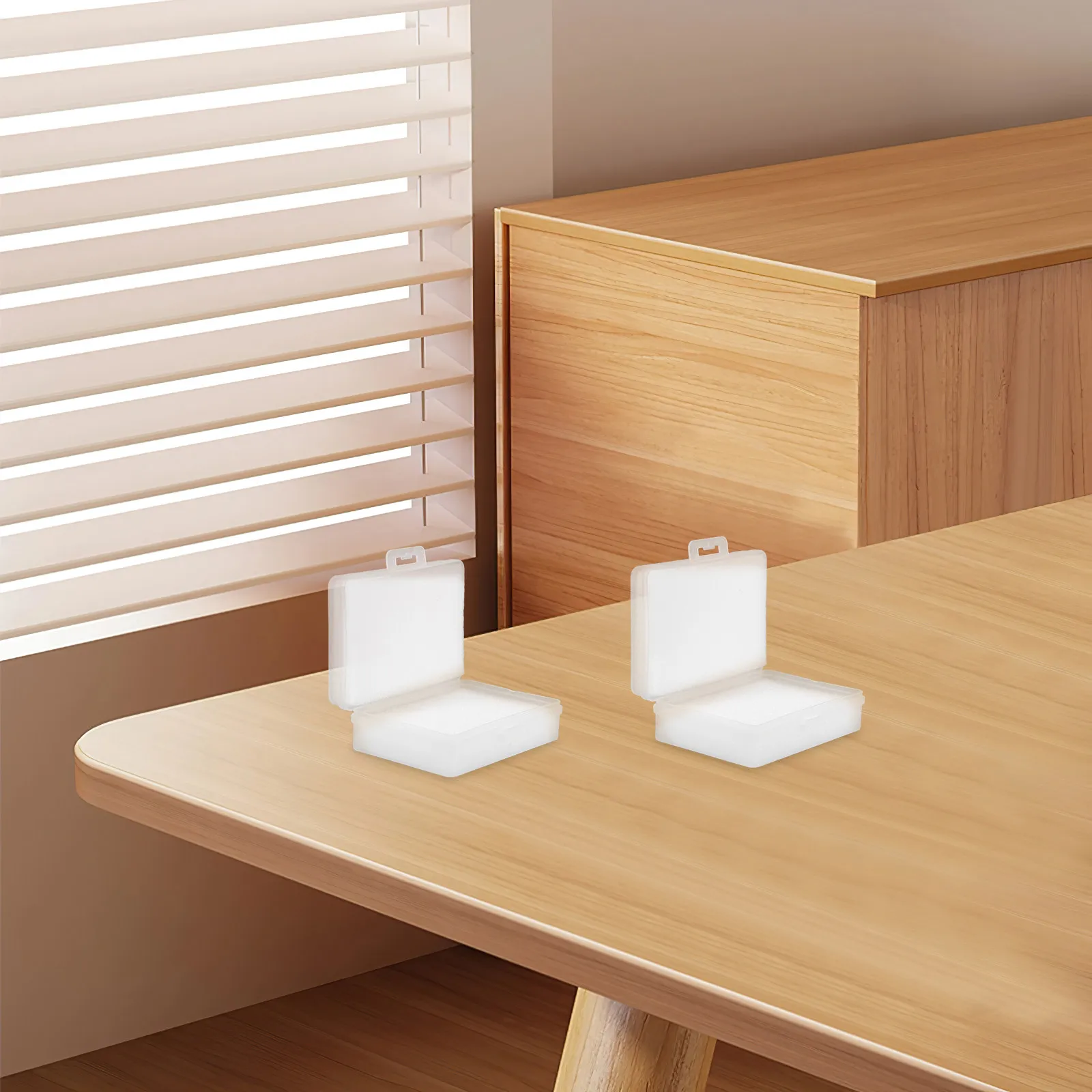 10Pcs 스폰지 부품 보관 상자 투명 뚜껑 플라스틱 주최자 전자 부품 공예 용품을위한 작은 쌓을 수있는 컨테이너