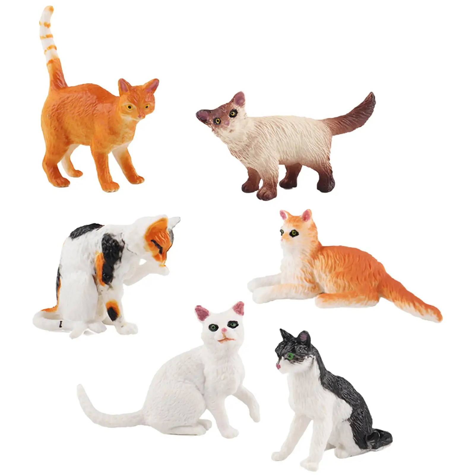 Animal Model Simulation Cat Toy Lifelike Collectibles Portable Ornament Figurine for Lawn Bedroom Housewarming Landscape Kids