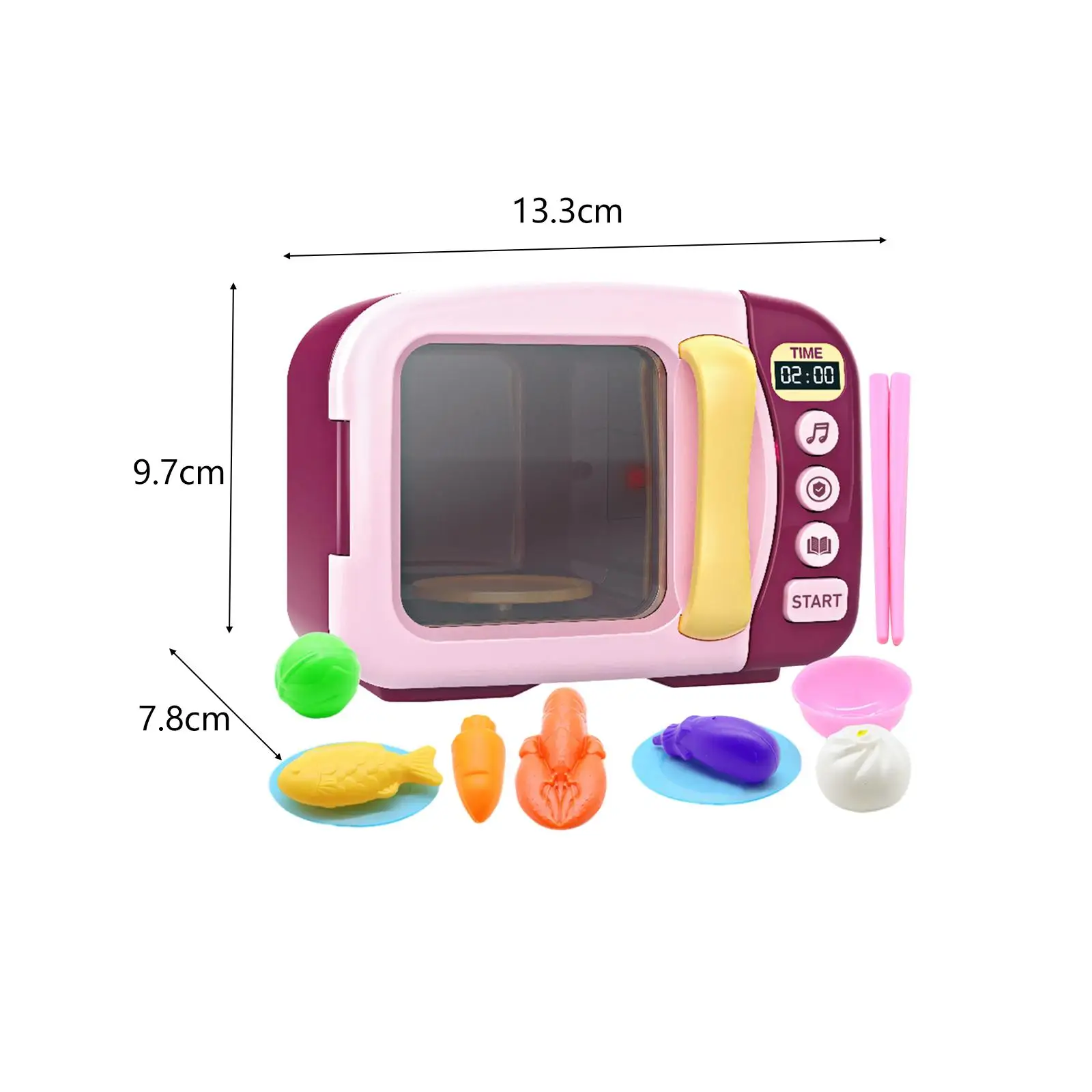 Kids Microwave Oven Toys Pretend Play Toy for Children Toddler Girls Boys