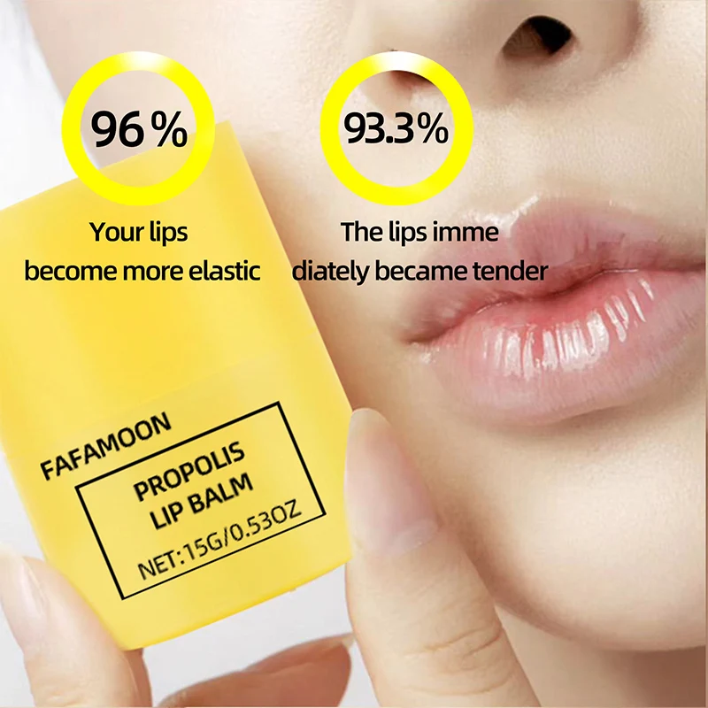 Propolis Lip Balm Moisturizing Soothing Fade Lip Lines Lip Jelly Prevent Dryness Cracking Collagen Nourishing Lip Care Cream 3