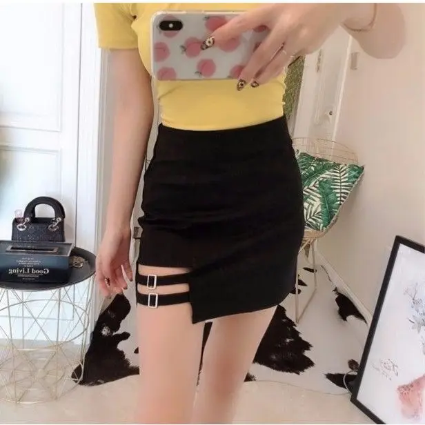 

Black Hip Skirts Irregular Micro Mini Skirt 2023 Korean Style Mini Skirt Summer Fashion Saia High Waist Mini Skirt Faldas Mujer