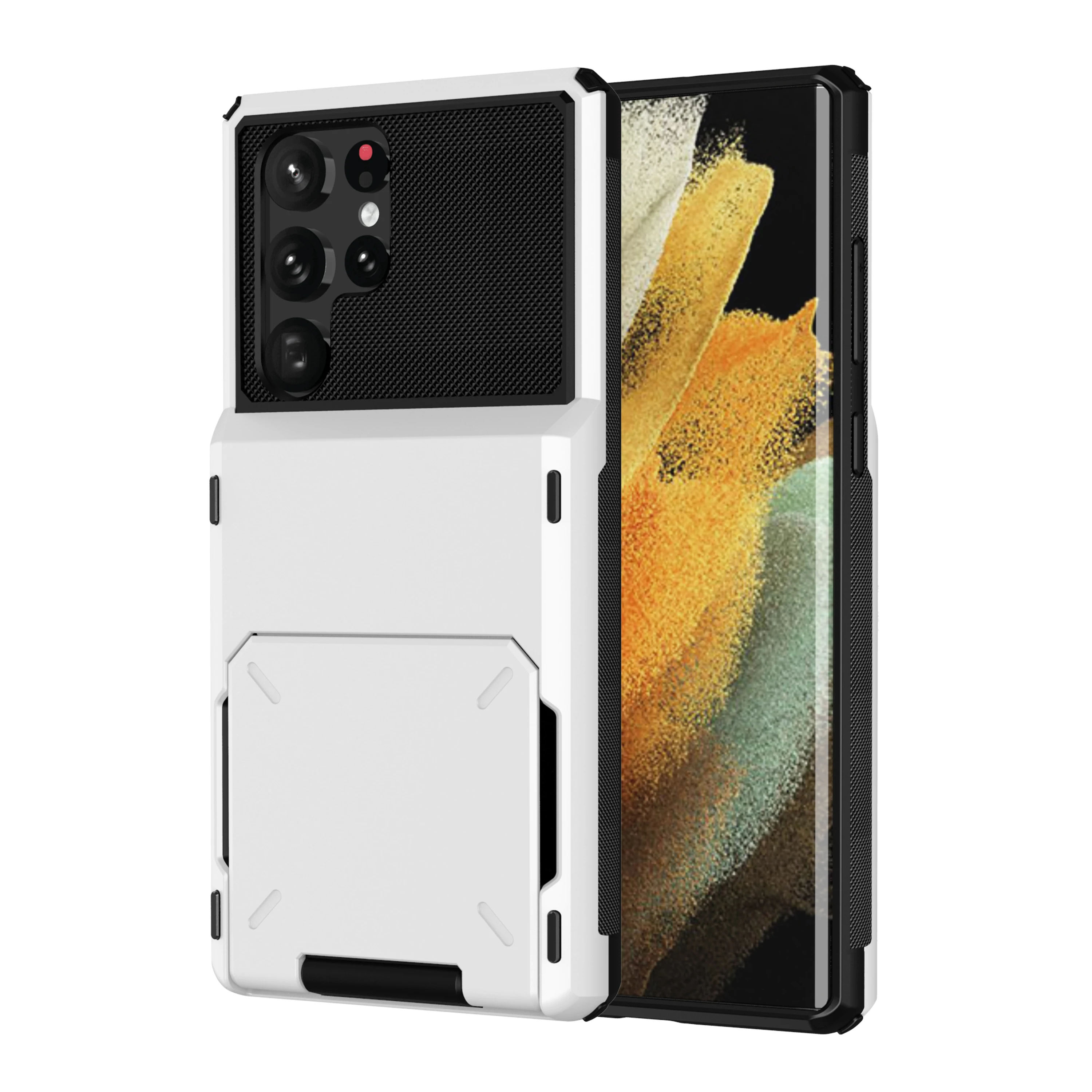 cute samsung phone case Dành Cho Samsung S22 Cực Ví Flip Cover Thẻ Bỏ Túi 2 Lớp Bảo Vệ Toàn Thân Máy Bảo Vệ Cứng ốp Lưng samsung cases cute Cases For Samsung