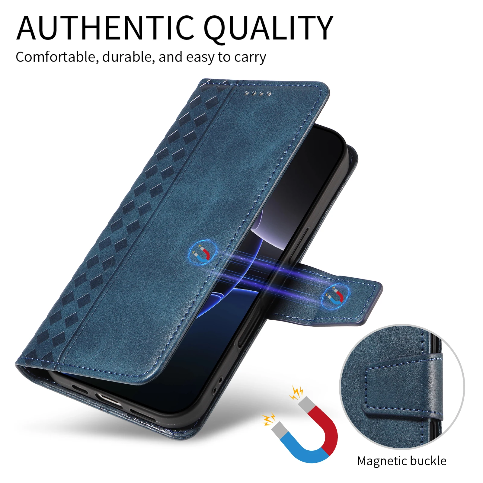 Magnetic Leather Wallet Phone Case
