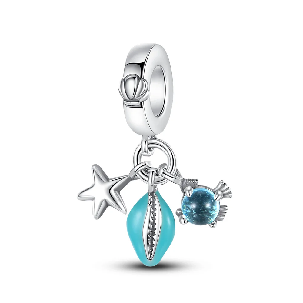 2024 neue Sterling Silber Marine Biologie Serie Delphin Muschel DIY geeignet für Pandora Armband S925 Glück Mädchen Schmuck Geschenk – Detail 20