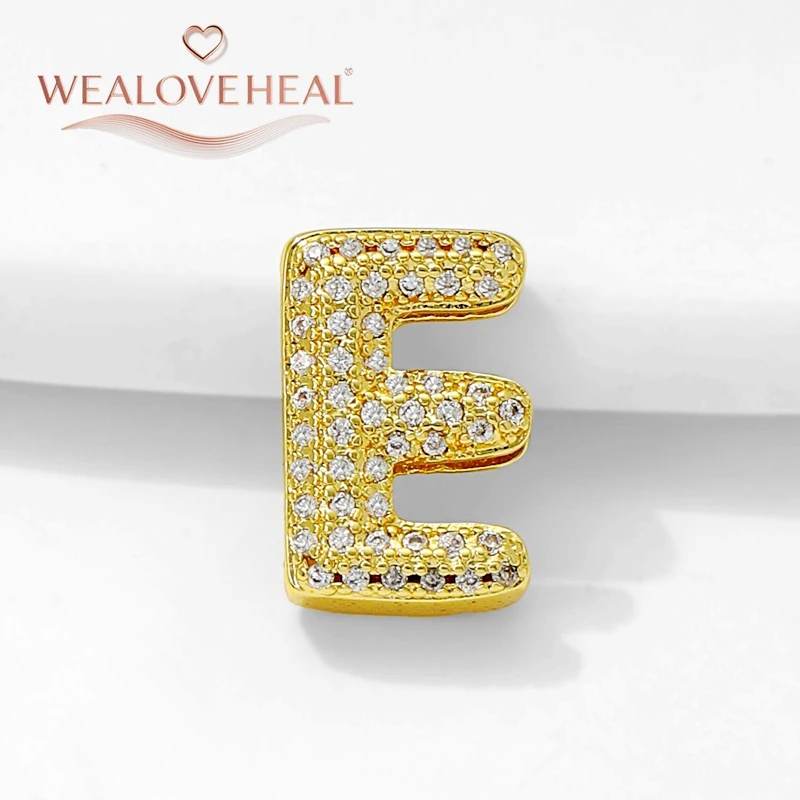 18K Vergoldete 26 Zirkon-Buchstabenperlen DIY Namensarmbänder für Frauen Männer Initial-Armband Handgemachtes Schmuckzubehör – Detail 23