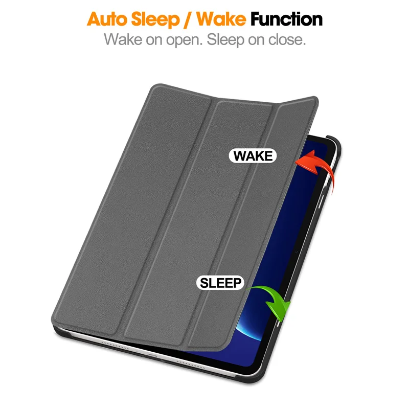 Premium Trifold PU Leather Stand Magnetic Tablet Cover, 12.1 Inch