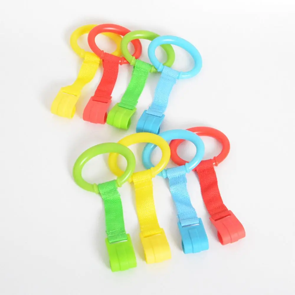 1/4PCS Pull Ring Baby Toys Pendants Bed Rings Hooks Help Baby Stand For Playpen Crib Hooks General Use baby playpen hooks