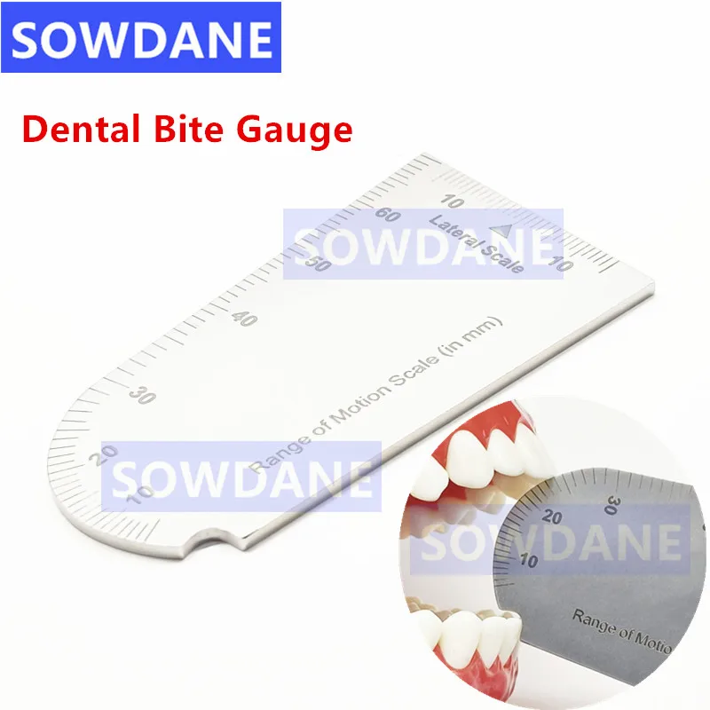 

1 piece New Dental Bite Gauge Caliper Mouth Gag Opening Capacity Measuring Ruler Stainless Steel