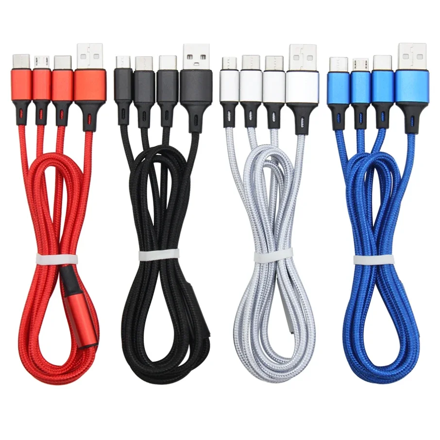 

Кабель зарядный 3 в 1, 1,2 м, Micro USB Type-C