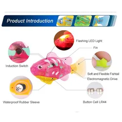Interactive Toys Intellectual Development Electronic Flashing Robot Swiming Fish Toy Activated Battery Fish Kids Electronic Pets