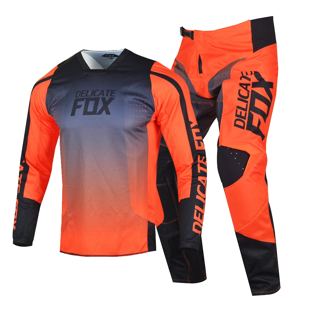 Fox Motocross MX Race Jersey Pants Combo Moto Enduro Outfit Downhill Dirt Bike Suit Gear Set motocross gear set