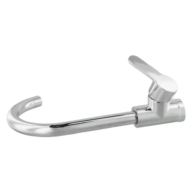 Bathroom Faucet Polished Chrome Plated Swivel Basin Sink Cold Hot Mixer Tap Kitchen Faucet, Sink Vertical Faucet New 6