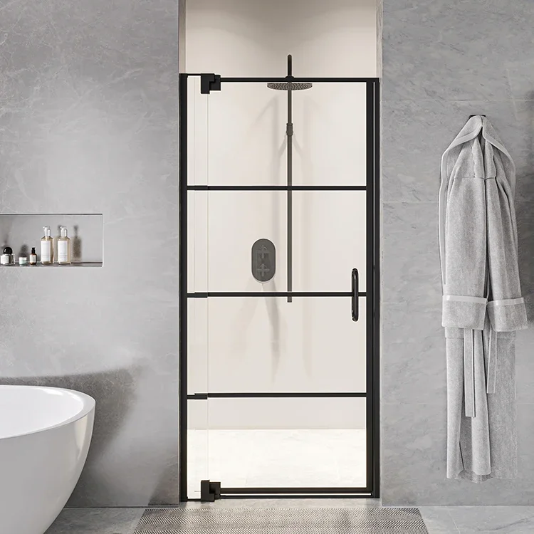 Stock In USA Frameless Shower Door Pivot Gass Bath Screens Tempered Glass Shower Cabin Bathroom Hinge Glass Door