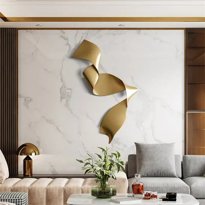 Creative Design Wall Decoration Living Room Wall Hanging Pendant Light Luxury Wrought Iron Art Hanging Decoration 3