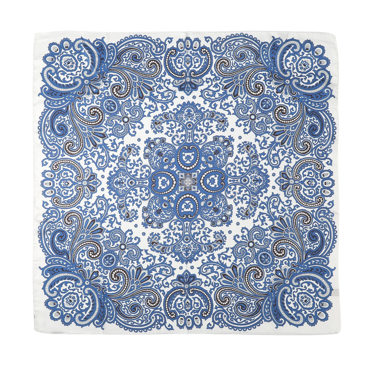 70cm Cashew Flower Square Scarf Headbands For Women Floral Print Kerchief Hairband Neckerchief Fashion Hair Accessories