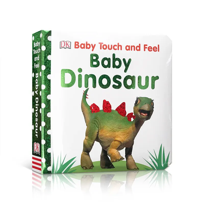 

Milu Original English DK Picture Book Baby Touch And Feel Dinosaur Children's Board