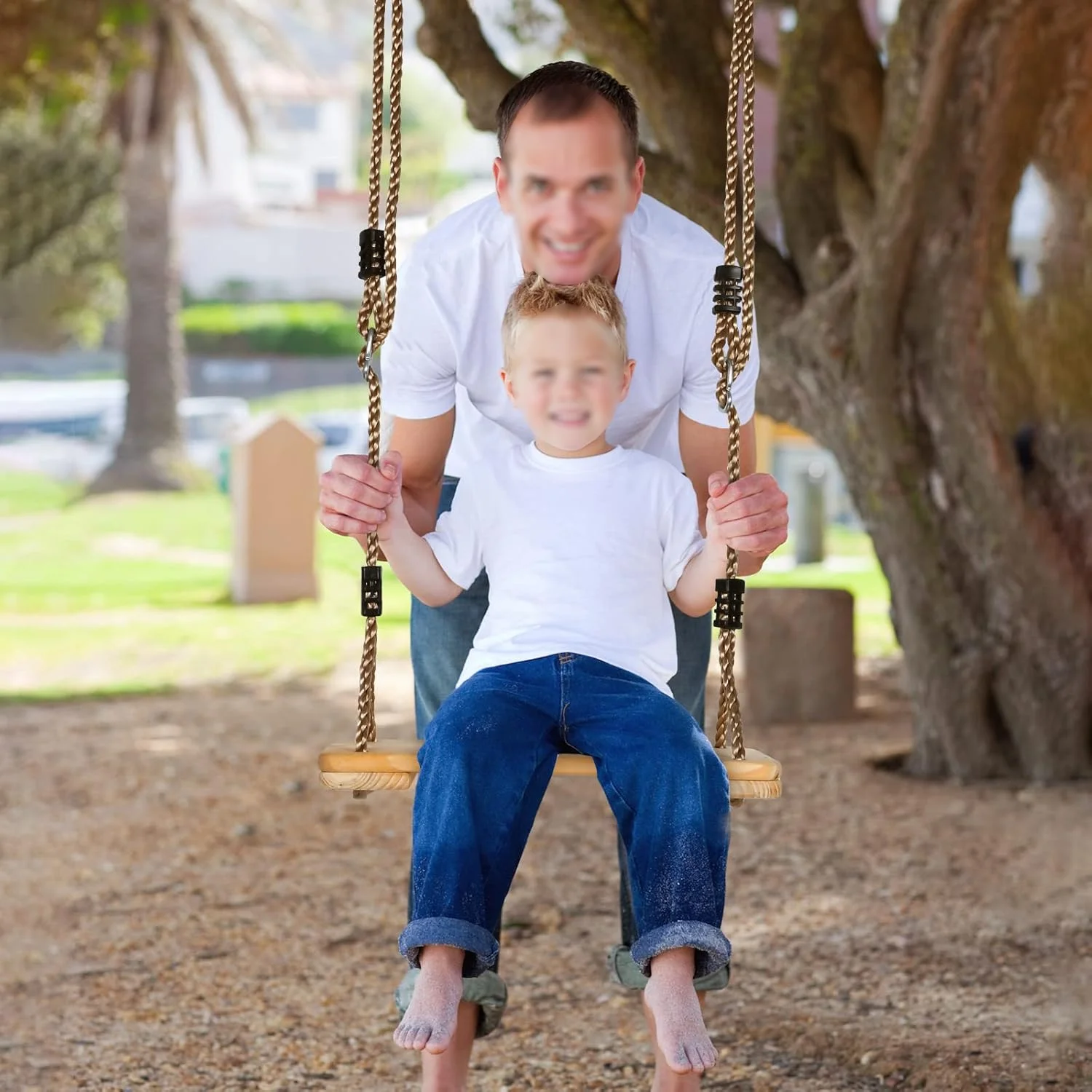 Outdoor Garden Exterior Balcony Wooden Indoor Suspended Swinging Hanging Suspended Sets Chair For Children Seat Backyard Kids kids swing seat