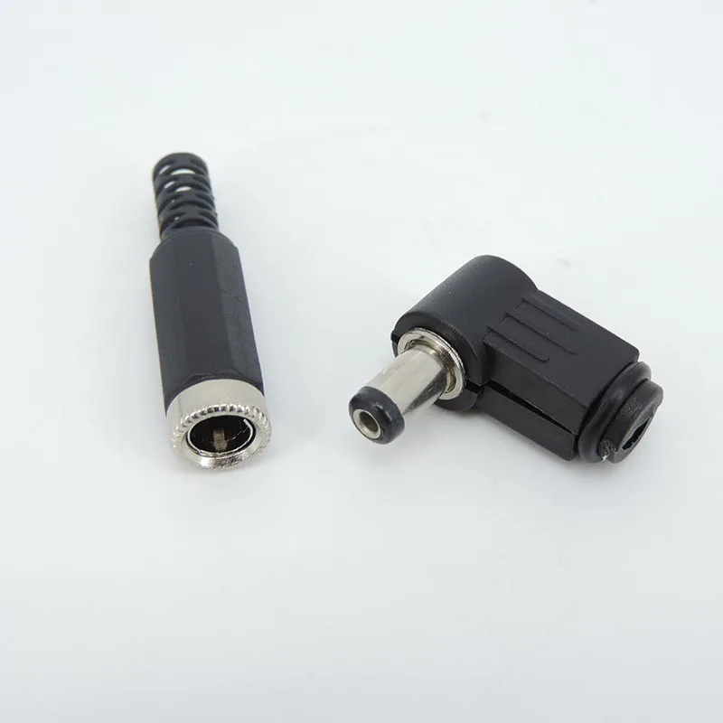 5.5MM * 2.5MM / 2.1MM DC male female Power Plug Jack Socket Adapter straight / Right angle 90 Degree Connector 5.5*2.5MM 5521