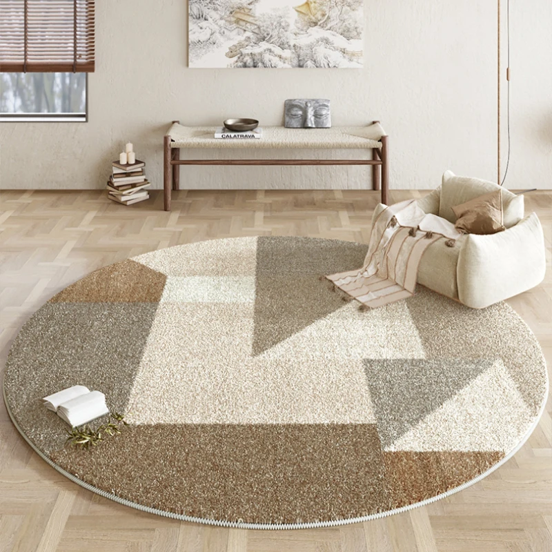Wabi-sabi Style Living Room Decoration Round Carpet Large Area Plush Floor Mat Soft Fluffy Bedside Rug thicken Rugs for Bedroom 3