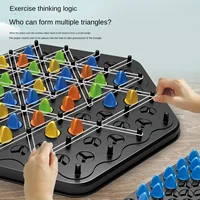 New Triangle Chain Rubber Band Chess Desktop Puzzle Game, Family Parent-child Interaction Game, Exercise Logic Puzzle Baby Toys 1