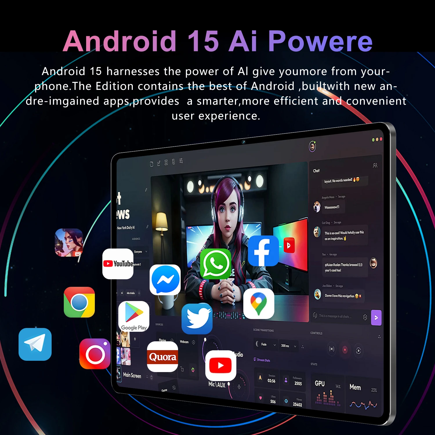 New 10.1 Inch Original Google Tablet Pc Octa Core 6GB RAM 128GB ROM Android 15 Dual SIM Phone Call Full HD Tablets 6000mAh