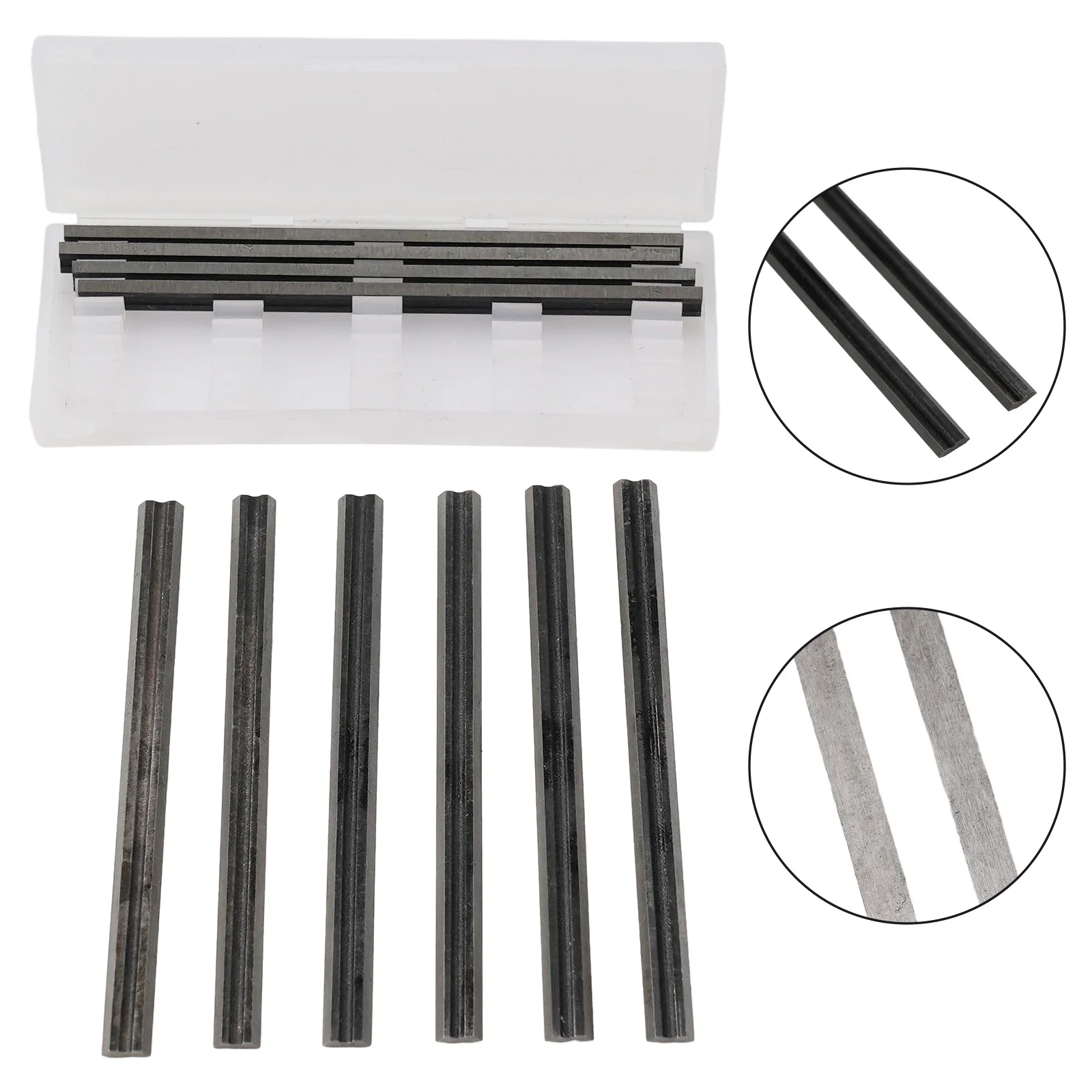 

10pcs Planer Blades 82mm Carbide High Precision Manganese Steel Hard Alloy For Ply-wood Board For Cutting Woods