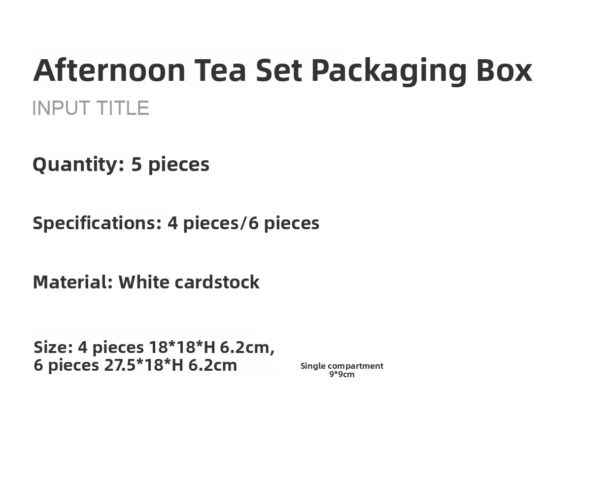 Transparent Pastry Cake Box 4/6 Inch 2/4/6 Pack Clear Dessert Packaging Container for B... - SKU TPCB0948 - UGI Packaging