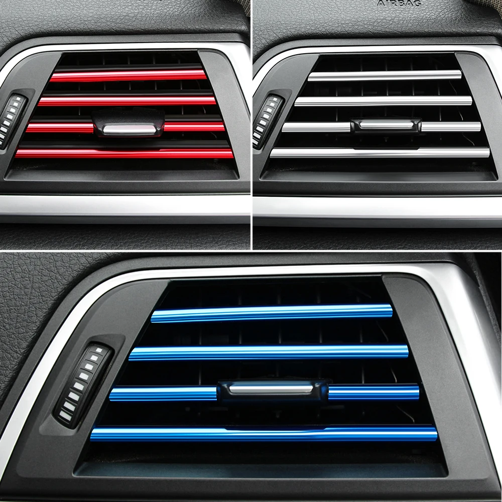 Chrome Styling Moulding Car Air Vent Trim Strip for Peugeot 206 307 406