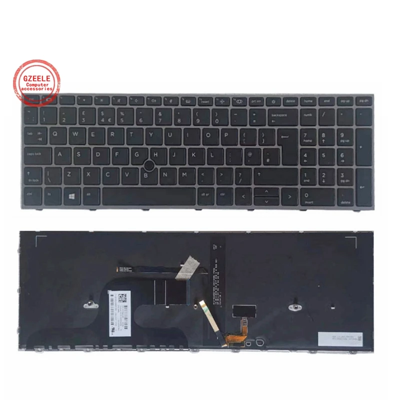 Tastiera Inglese Usa Per Hp Zbook Fury 17 G7 G8 Con Retroilluminazione