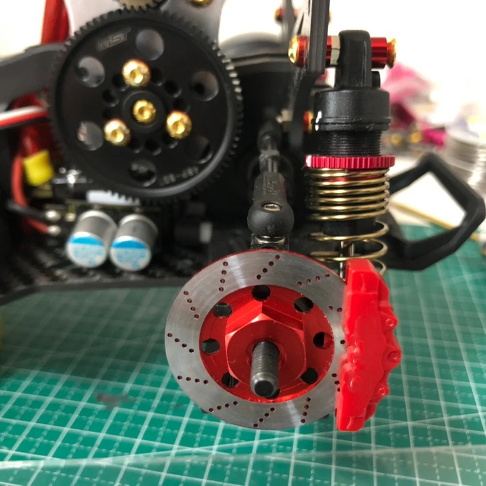 A01E-4PCS 금속 브레이크 디스크 휠 림 박스 금속 육각 어댑터 12Mm 1/10 사쿠라 D4 온로드 레이싱 RC 자동차 부품