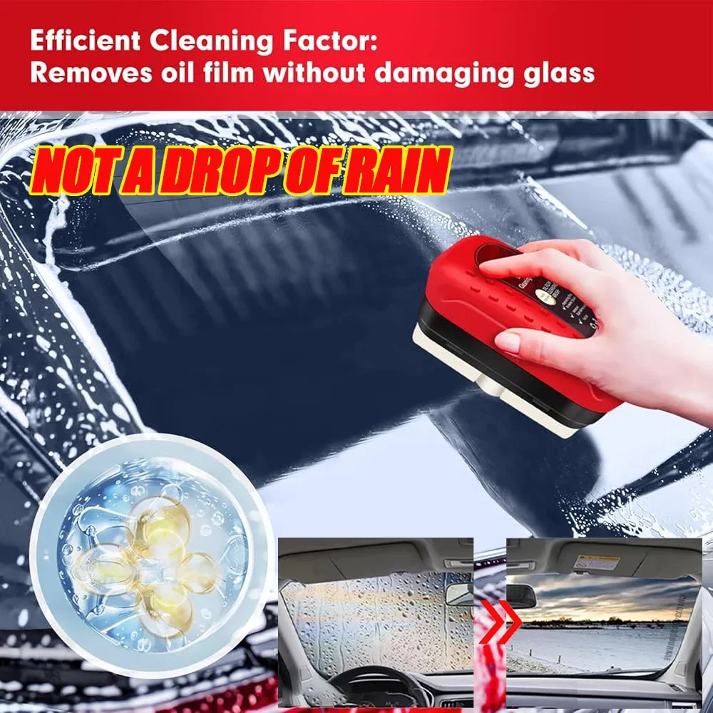 Car Windshield Oil Film Cleaner Glass Cleaning Board Car Glass Cleaner Brush Cleaning Wipe Board Glass Oil Film Remover 2