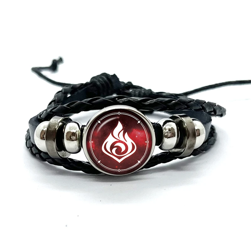 Genshin Impact Game Cosplay Prop Eye of God Water Wind Thunder Fire Rock Ice Element Purple Bracelet Bangle Jewelry Fans Gift 5