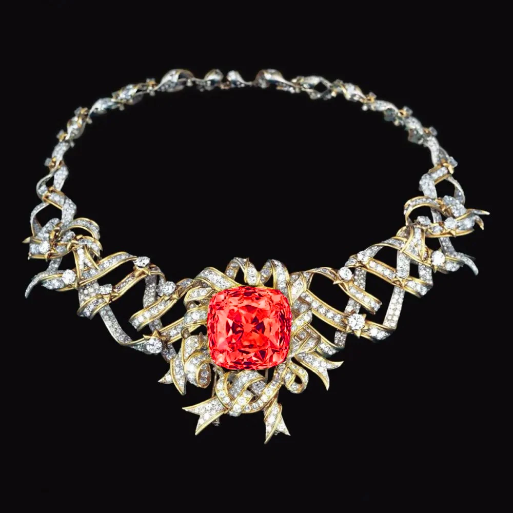 Wong Rain Luxury 925 Sterling Silver 30 * 30 MM High Carbon Diamonds Gemstone Necklace Custom Jewelry