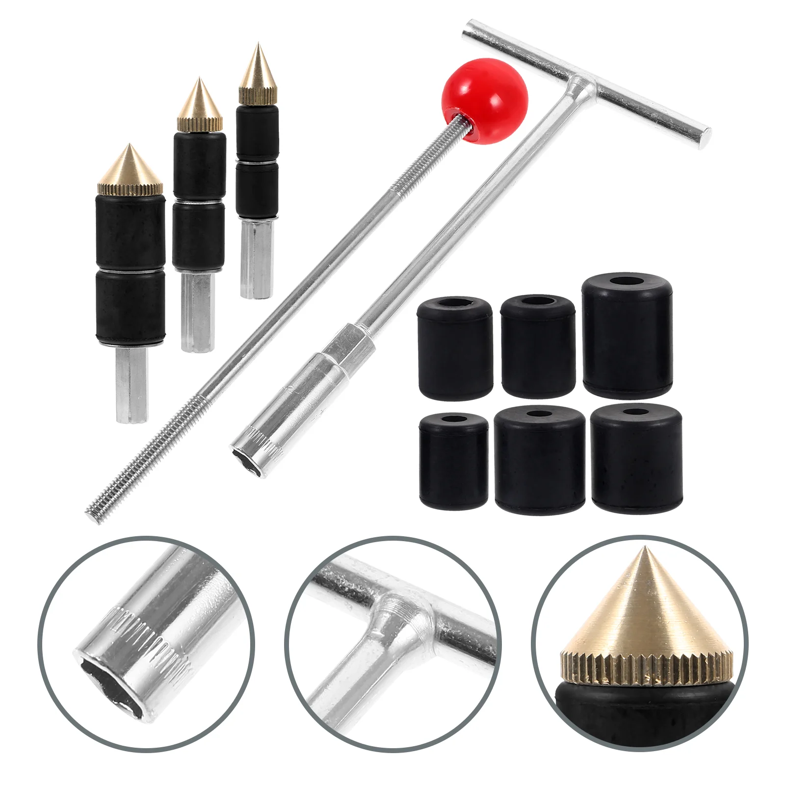 

Water Pipe Stop Tool Hose Pin Three Piece Suit Plumber Tools Wrench Rubber Pier Plumbing Universal