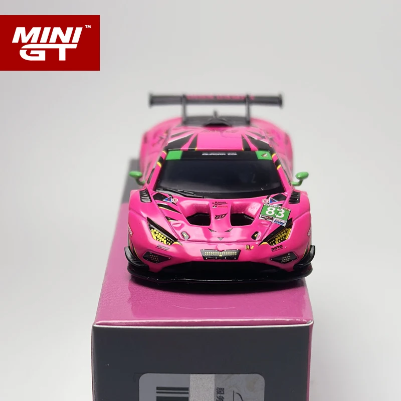 MINIGT 1:64 Pink Huracan GT3 EVO2 #83 alloy car model 772