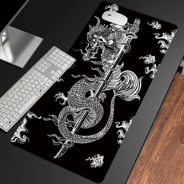 Large Mouse Pad Chinese Dragon Gaming Accessories XXL PC Laptop Desk