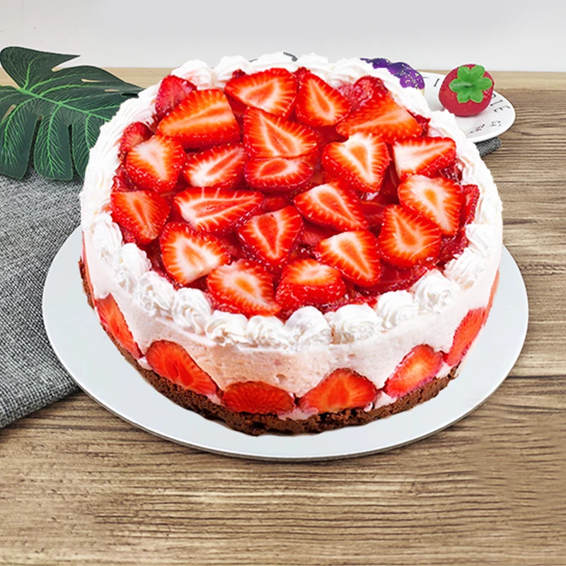 Bokon 50-Pack Round Cake Drums - 10" White Corrugated Cake Boards 1/2" Thick For Baking & Decorating