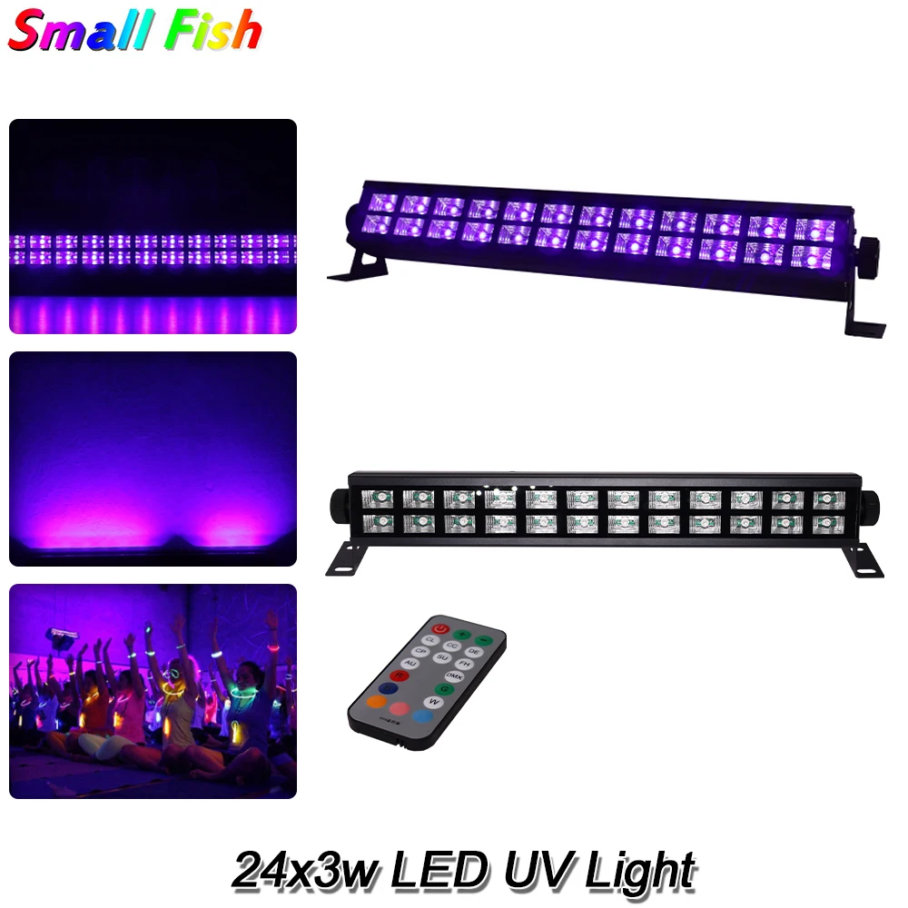 24x3w LED Wall Wash UV Lights DMX Stage Lighting Bar HomeParty Club Disco DJ Hall For Christmas Indoor Stage Wedding Effect Lamp