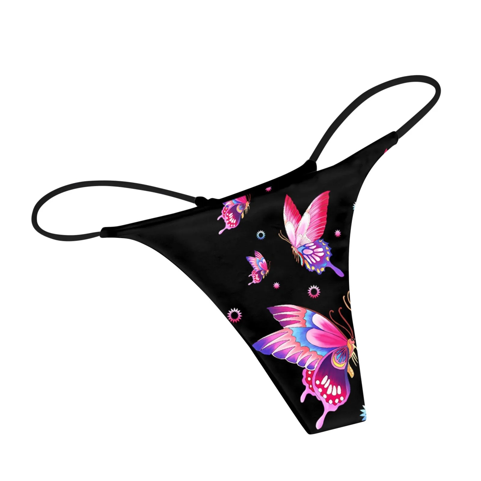 Women Bikini Bottom Women Swimsuit Bottoms Women Thong Butterfly Print Bikini Bottoms Swimwear Women Sexy Separate Brazilian Swimsuit Swimming Shorts Briefs Thong Bikini Tanga L4