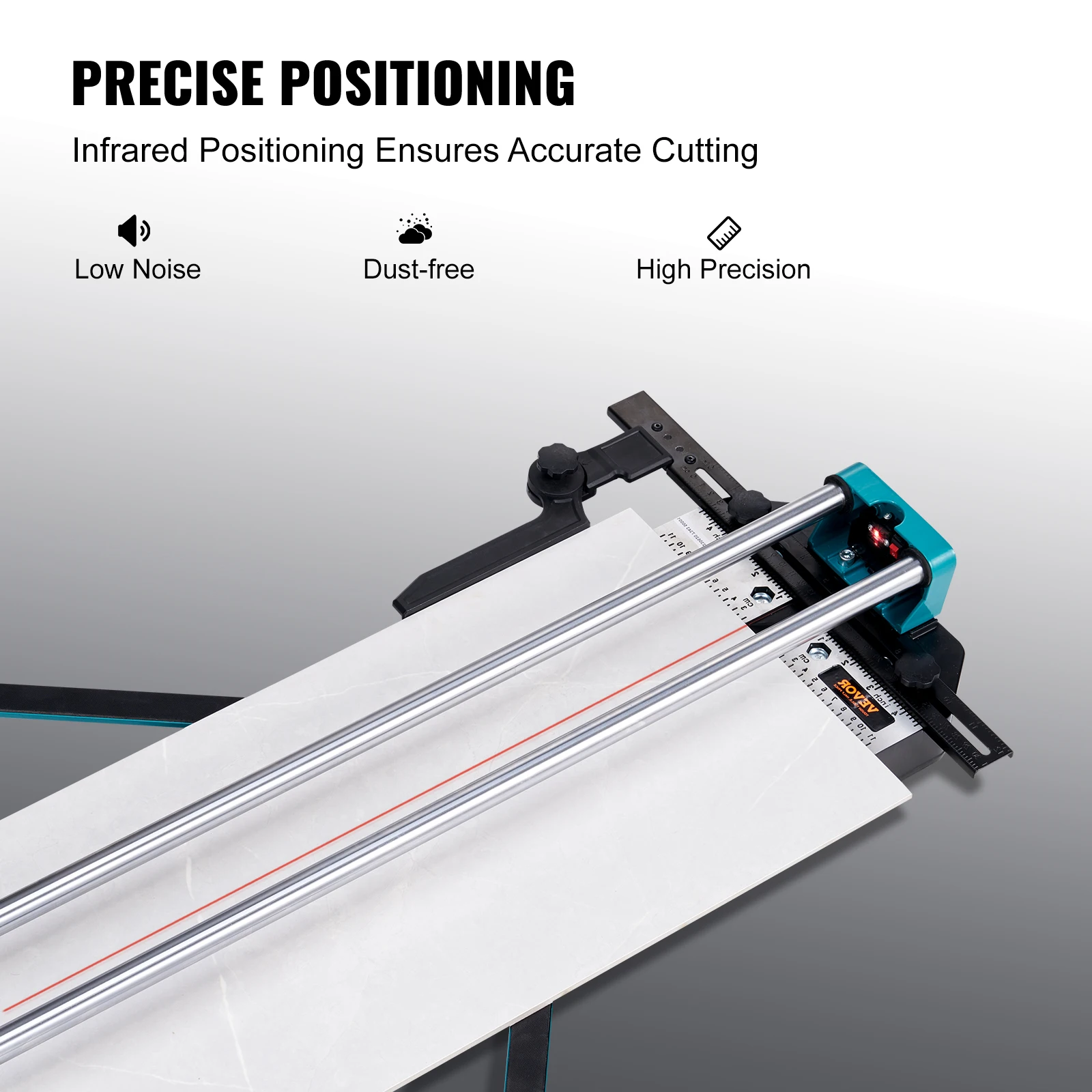SucceBuy  Manual Tile Cutter Porcelain Ceramic Tile Cutter with Tungsten Carbide Cutting Wheel Infrared Positioning Anti-Skid - 3
