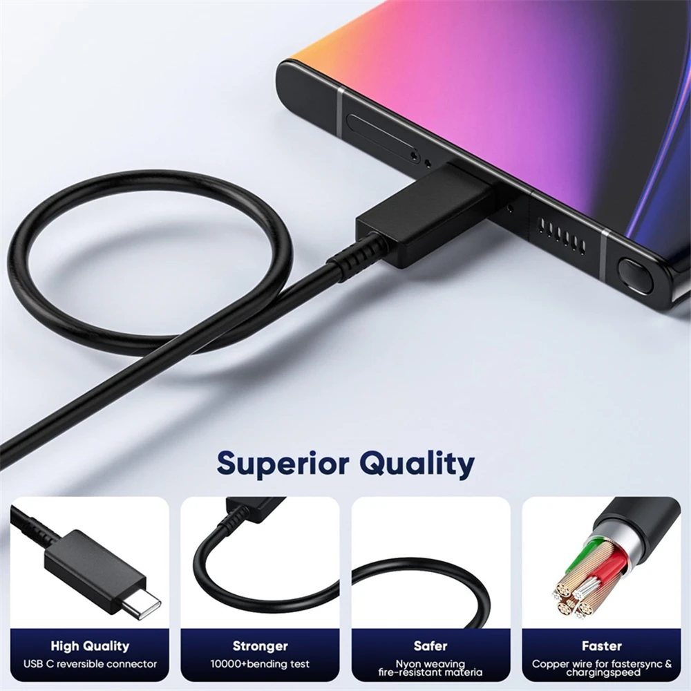 45 واط PD USB-C شاحن سريع لسامسونج S20 S21 FE S22...