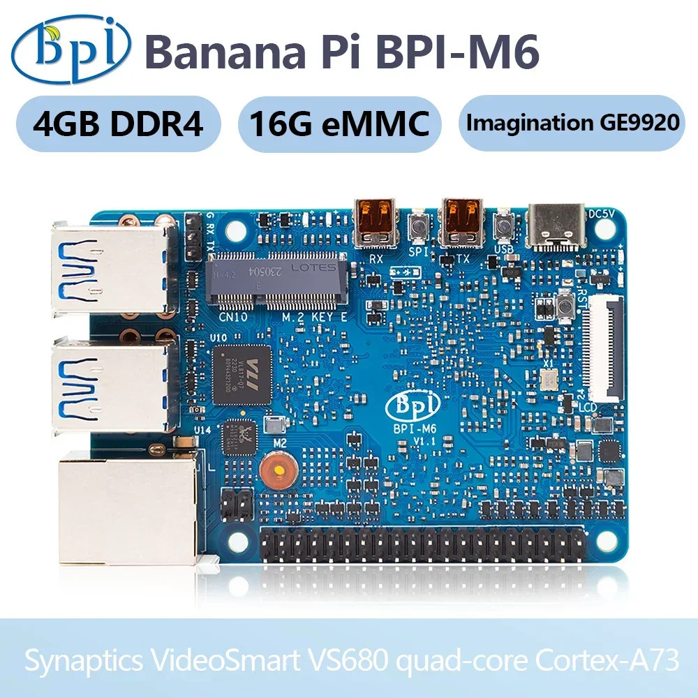 ٳ  BPI-M6, Synaptics VS680 , º 4G LPDDR4  16G eMMC